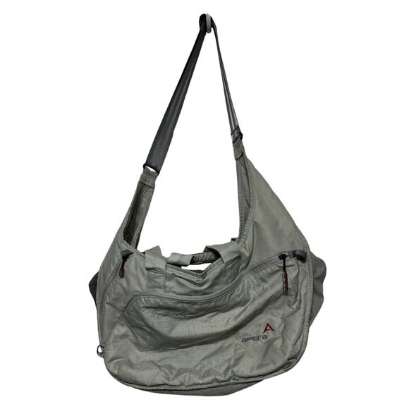 Apera Large Tote Bag 13x20x7 Lightweight Yoga Fitness Antimicrobial Gray Pockets - Picture 1 of 12